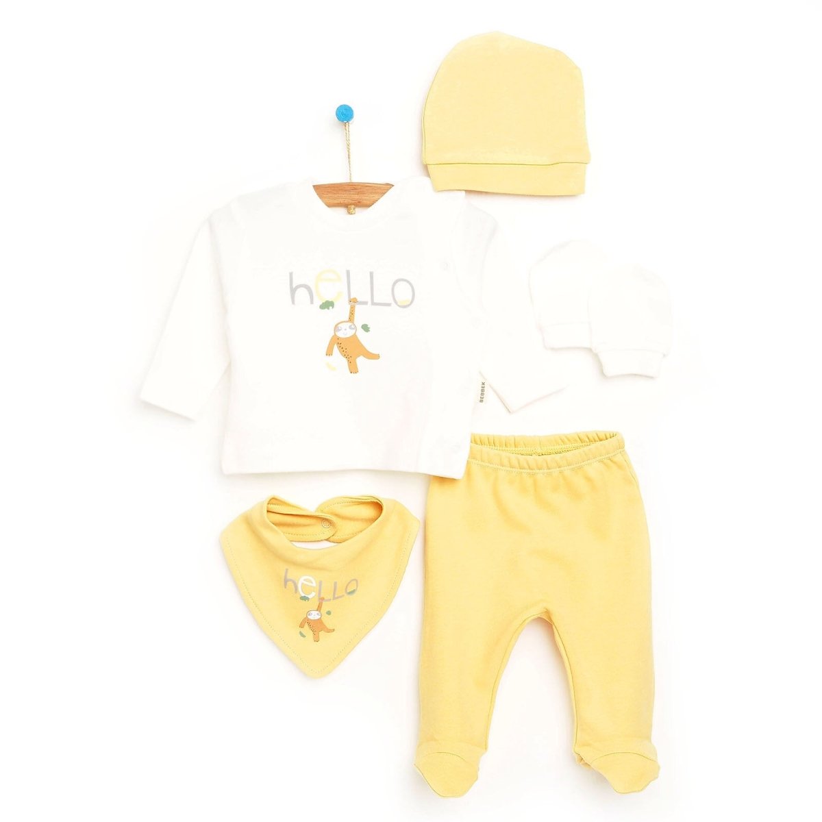 Bebbek Baby Boy 5 Pcs Newborn Starter Set - Light Brown - ebebek - Black Friday