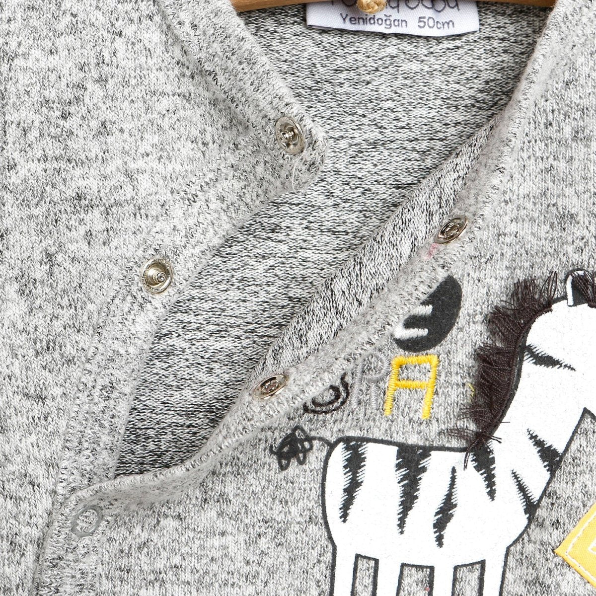 For My Baby Newborn Wild Footed Jumpsuit - Grey Melange - ebebek - Black Friday