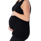 Maternity and Nursing Longline Vest Top - Black - ebebek - Black Friday