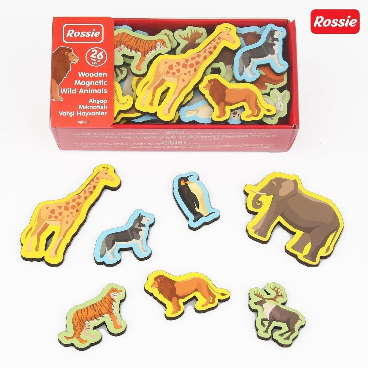 Rossie Magnetic Wooden Wild Animals - ebebek - Black Friday