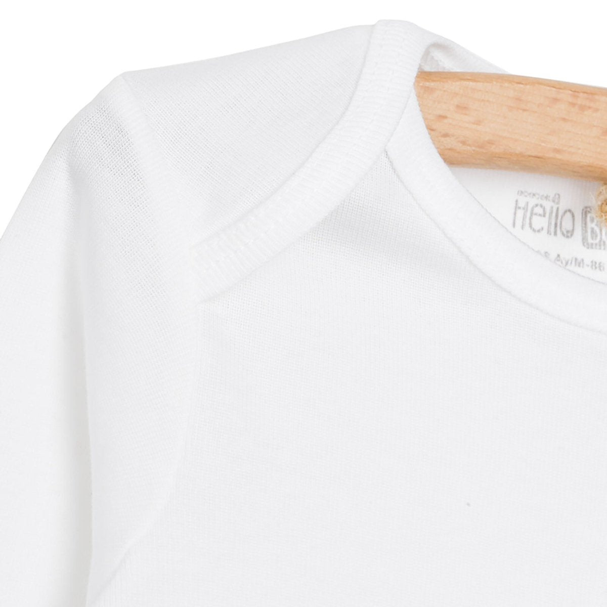 HelloBaby Long Sleeve Baby Bodysuit - White - ebebek - Black Friday
