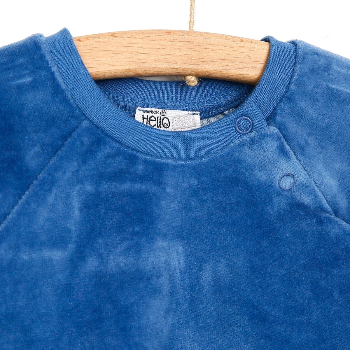 HelloBaby Basic Velvet Sweatshirt - Jogger - Indigo - ebebek - Black Friday