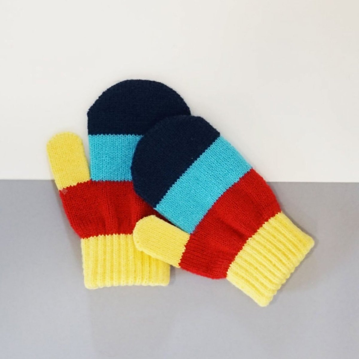Blade & Rose Bright Striped Mittens 2 - 6 Years Blue/Red/Yellow - ebebek - Black Friday