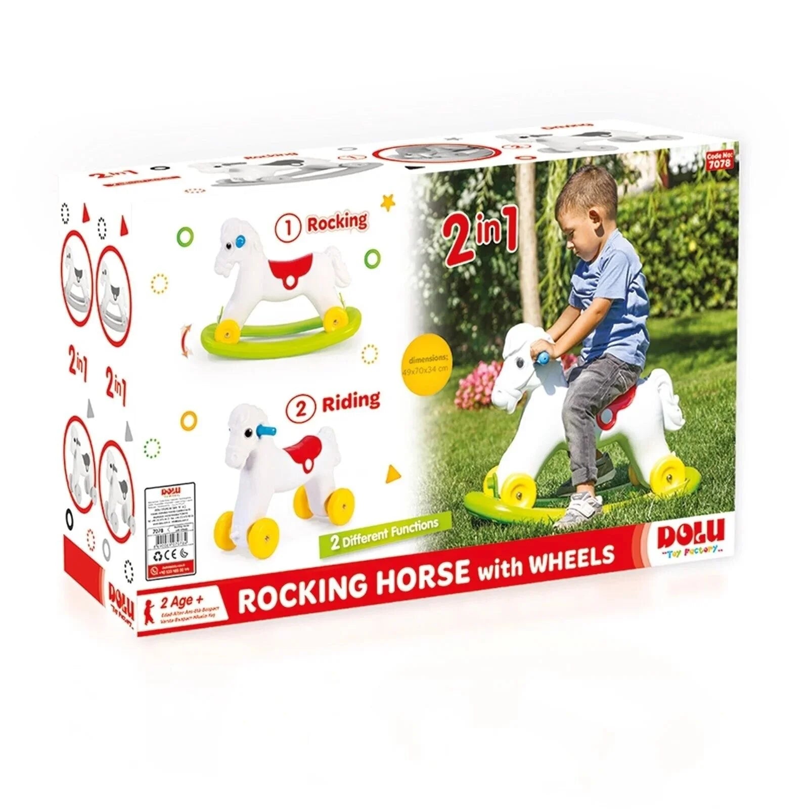 Dolu Rocking Horse with Wheels ebebek