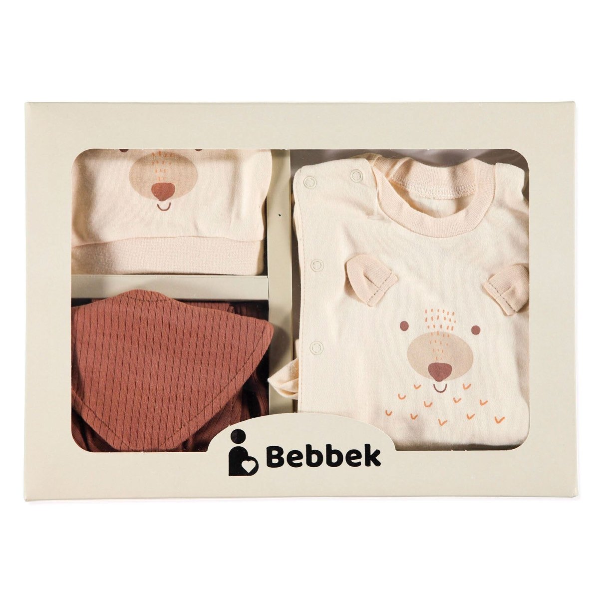 Bebbek Baby Boy 5 Pcs Newborn Gift Starter Set - Brown - ebebek - Black Friday
