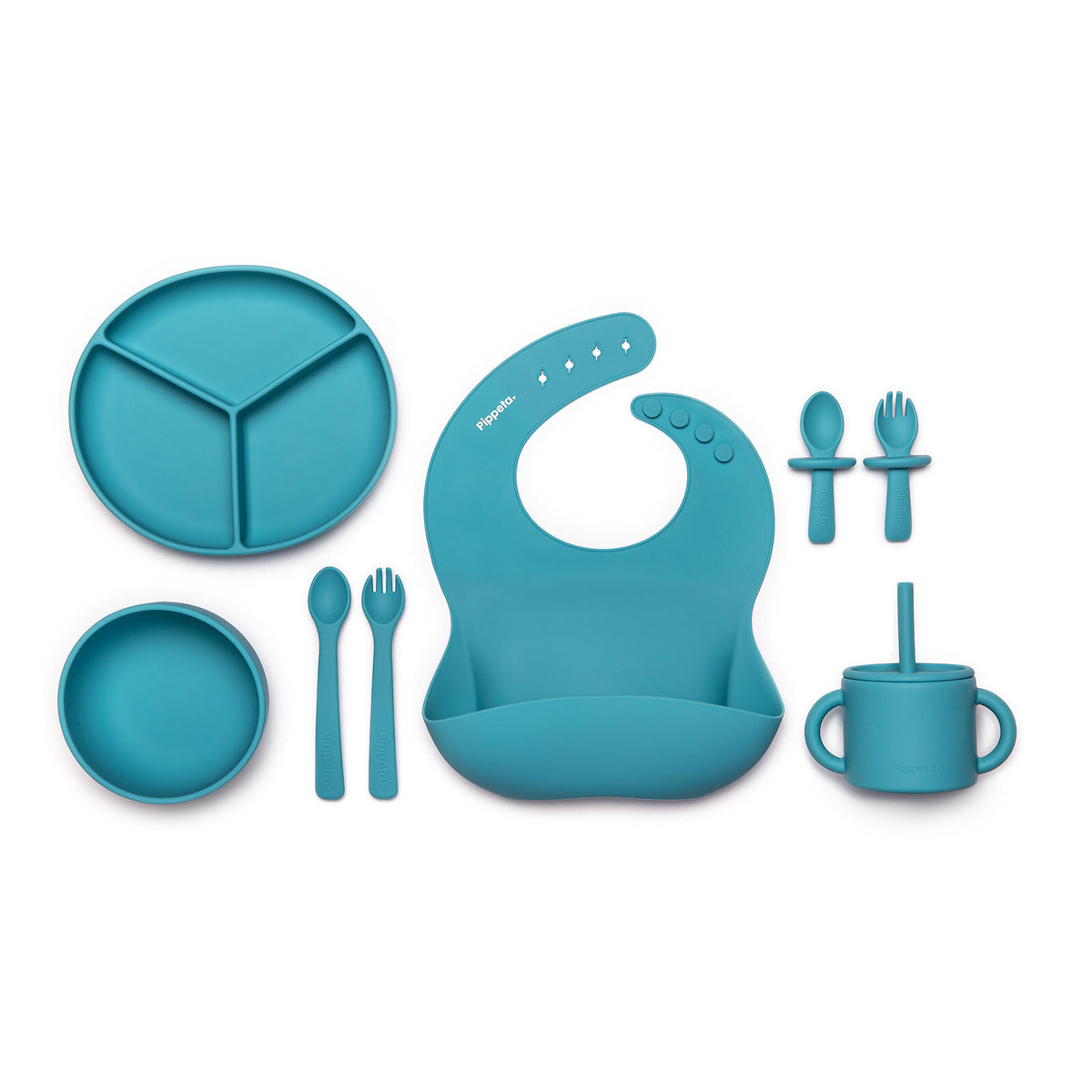 Baby Weaning Sets | Pippeta Blue Silicon Weaning Set | ebebek