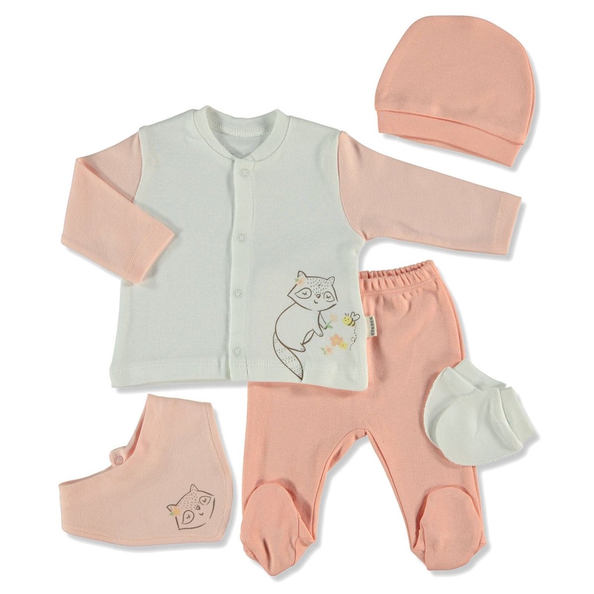 Bebbek Baby Girl 5 Pcs Newborn Starter Set - Powder - ebebek - Black Friday