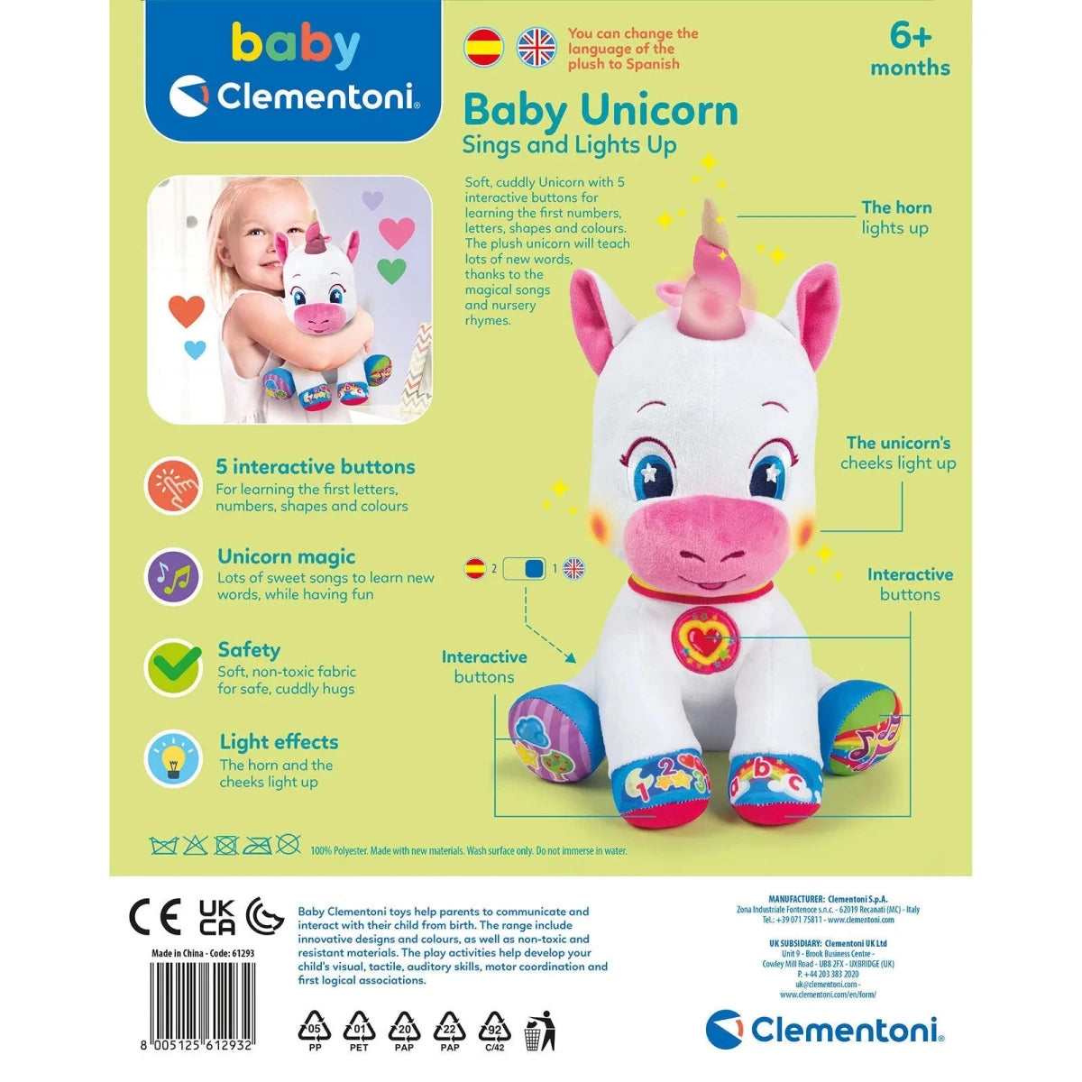 Baby Clementoni - Baby Unicorn - ebebek