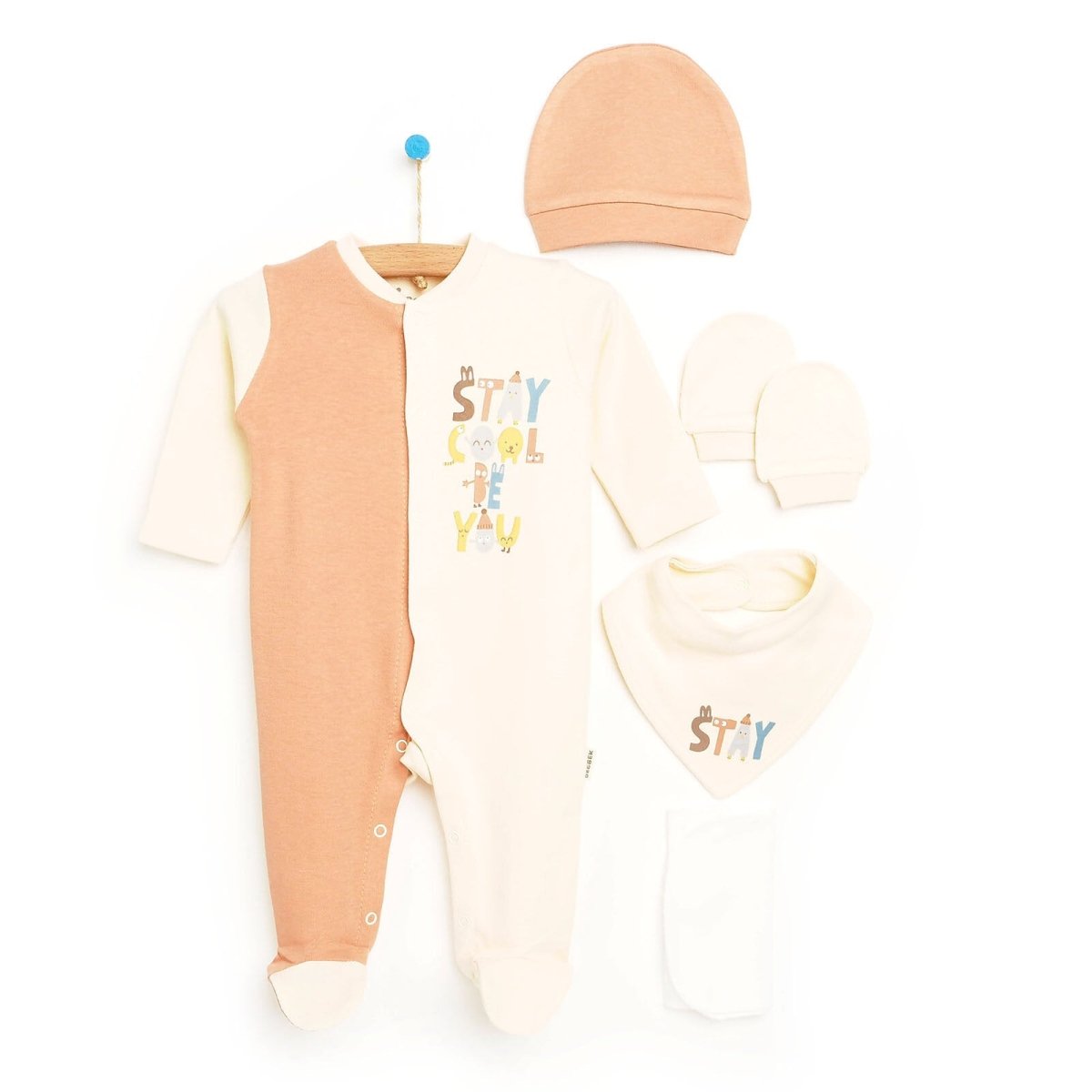 Bebbek Baby Boy 5 Pcs Newborn Starter Set - Beige - ebebek - Black Friday