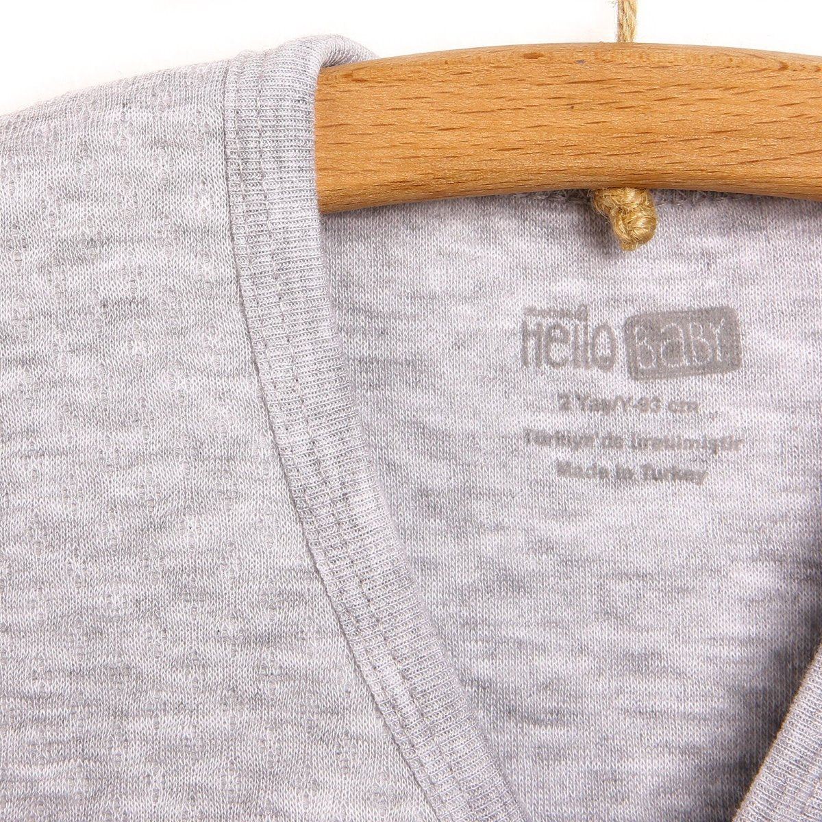 HelloBaby Basic Baby Boy Quilted Vest - Grey Melange - HelloBaby - ebebek