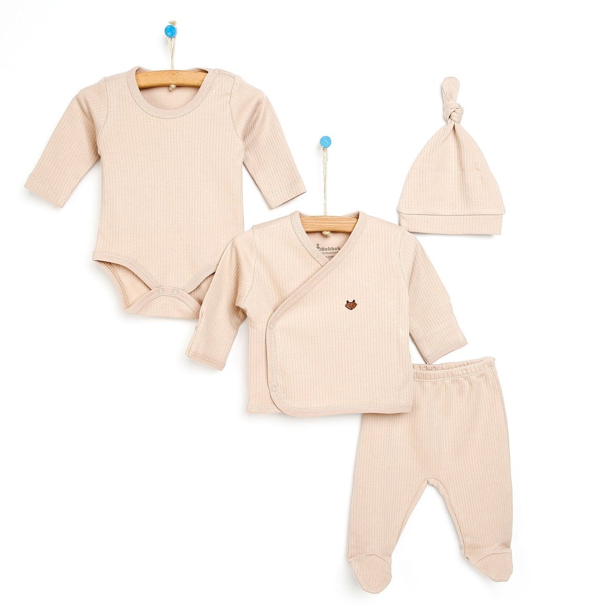 Bebbek Camisole Wrapover 4 Pcs Newborn Gift Starter Set - Mink - ebebek - Black Friday
