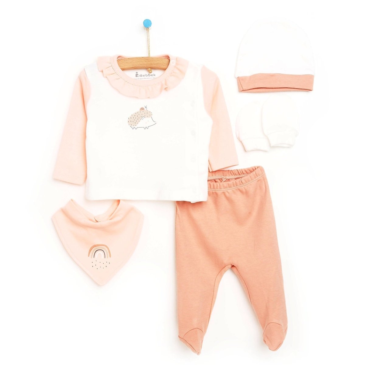 Bebbek Baby Girl 5 Pcs Newborn Gift Starter Set - Light Rose - ebebek - Black Friday
