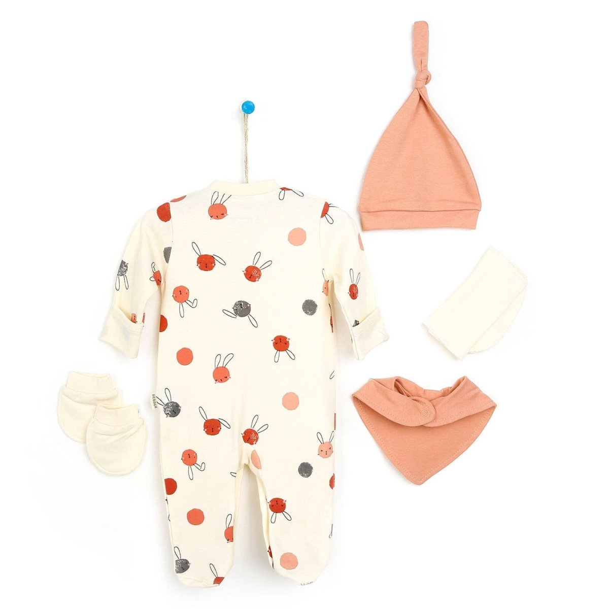 Bebbek Baby Girl 5 Pcs Newborn Starter Set - Light Rose - ebebek - Black Friday