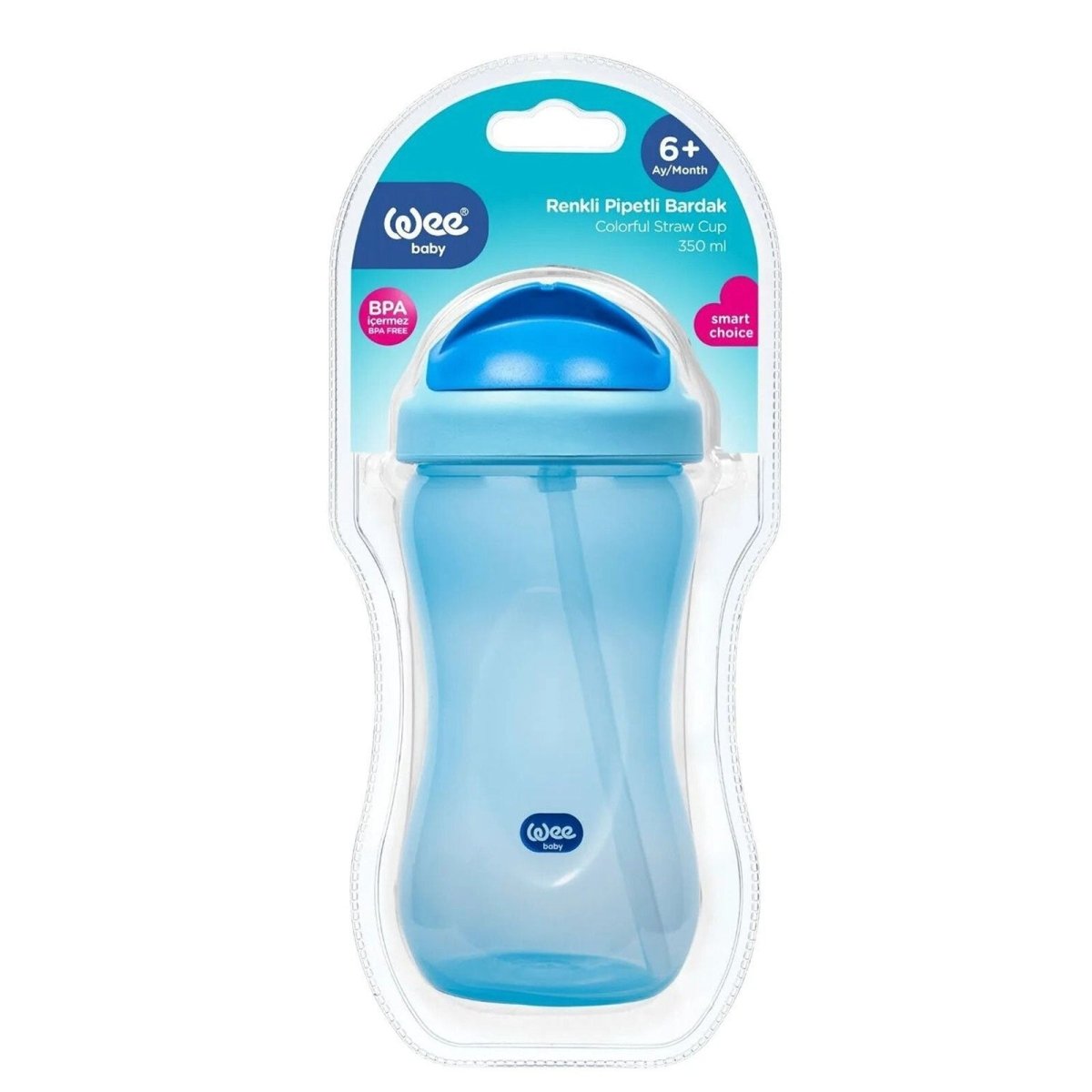 Wee Baby Colorful Cup with Straw & Handle 6+ months 350ml Assorted - ebebek - Black Friday