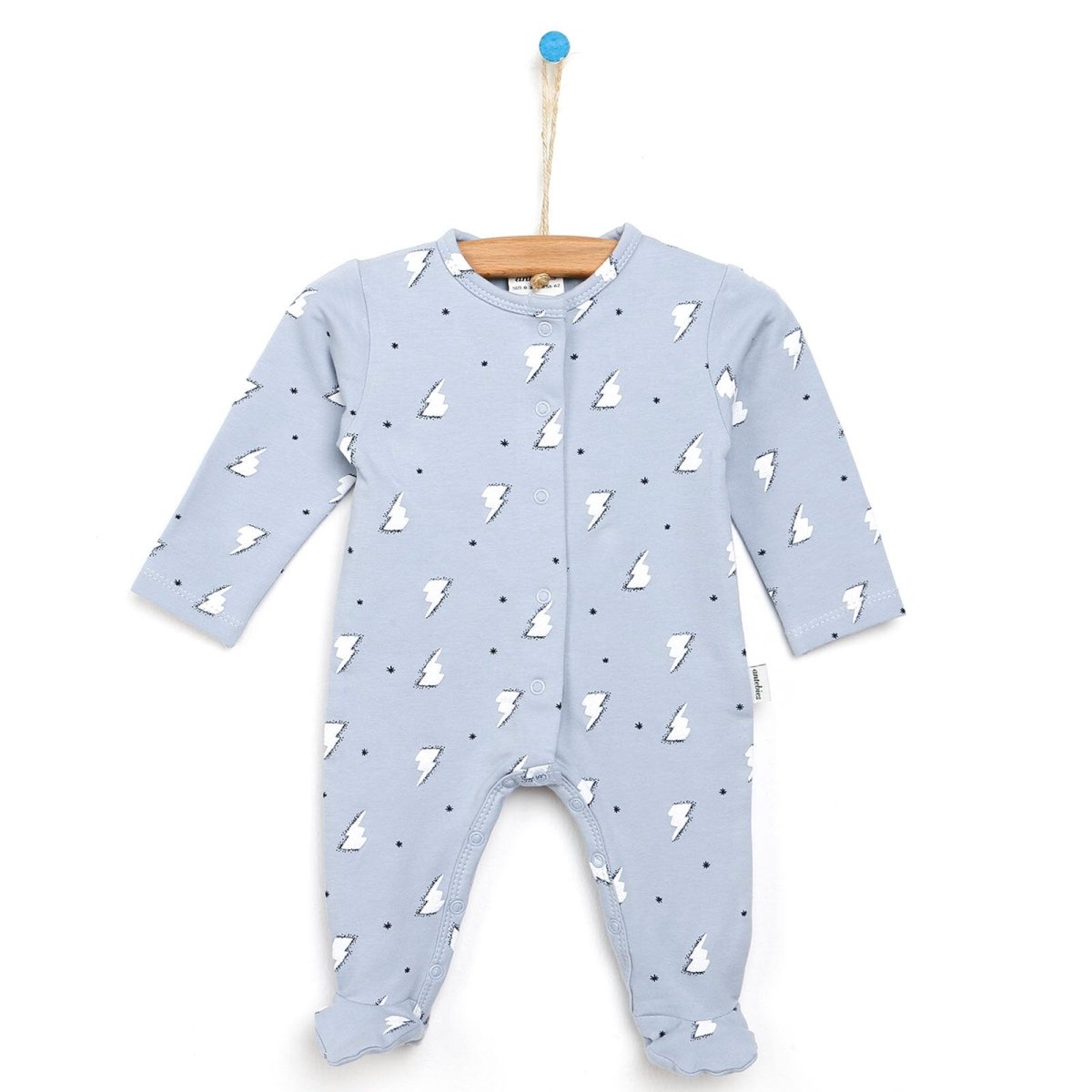 Antebies Newborn Sky Organic Footed Jumpsuit - Blue - ebebek - Black Friday