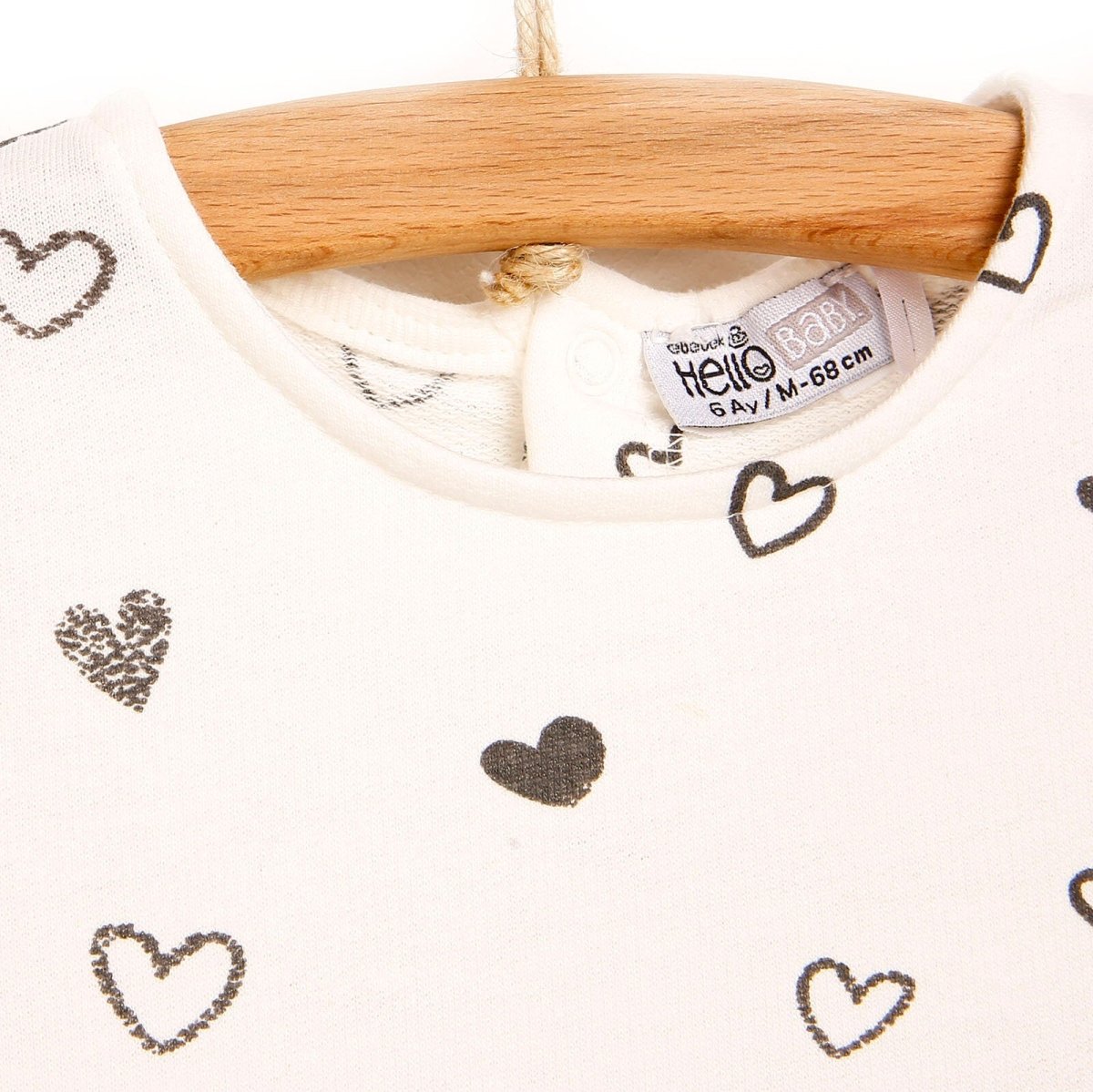 HelloBaby Basic Baby Girl Heart Printed - Beige - ebebek - Black Friday