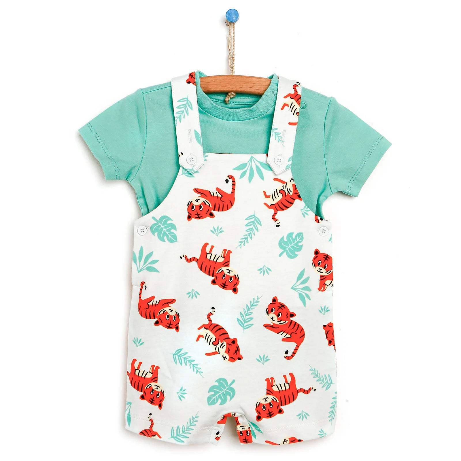 HelloBaby Basic Baby Boy Tiger Printed - Dark Mint - ebebek - Black Friday