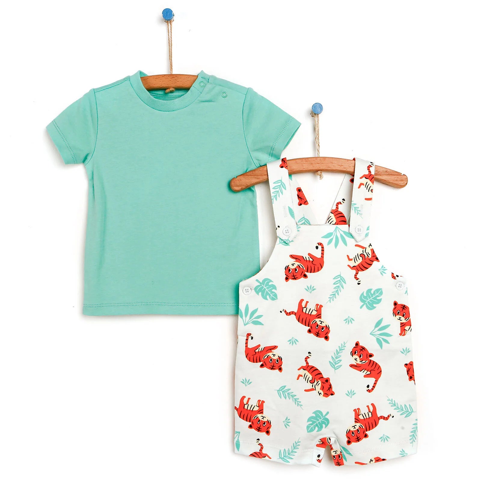 HelloBaby Basic Baby Boy Tiger Printed - Dark Mint - ebebek - Black Friday