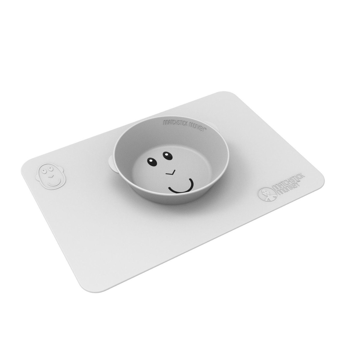 Matchstick Monkey Anti - Slip Bowl - Cool Grey - ebebek - Black Friday