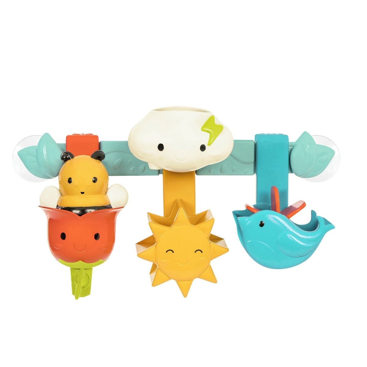 Battat Rain & Shine Bath Bar, 6 Removable Pieces & 2 Suction Cups - ebebek - Black Friday