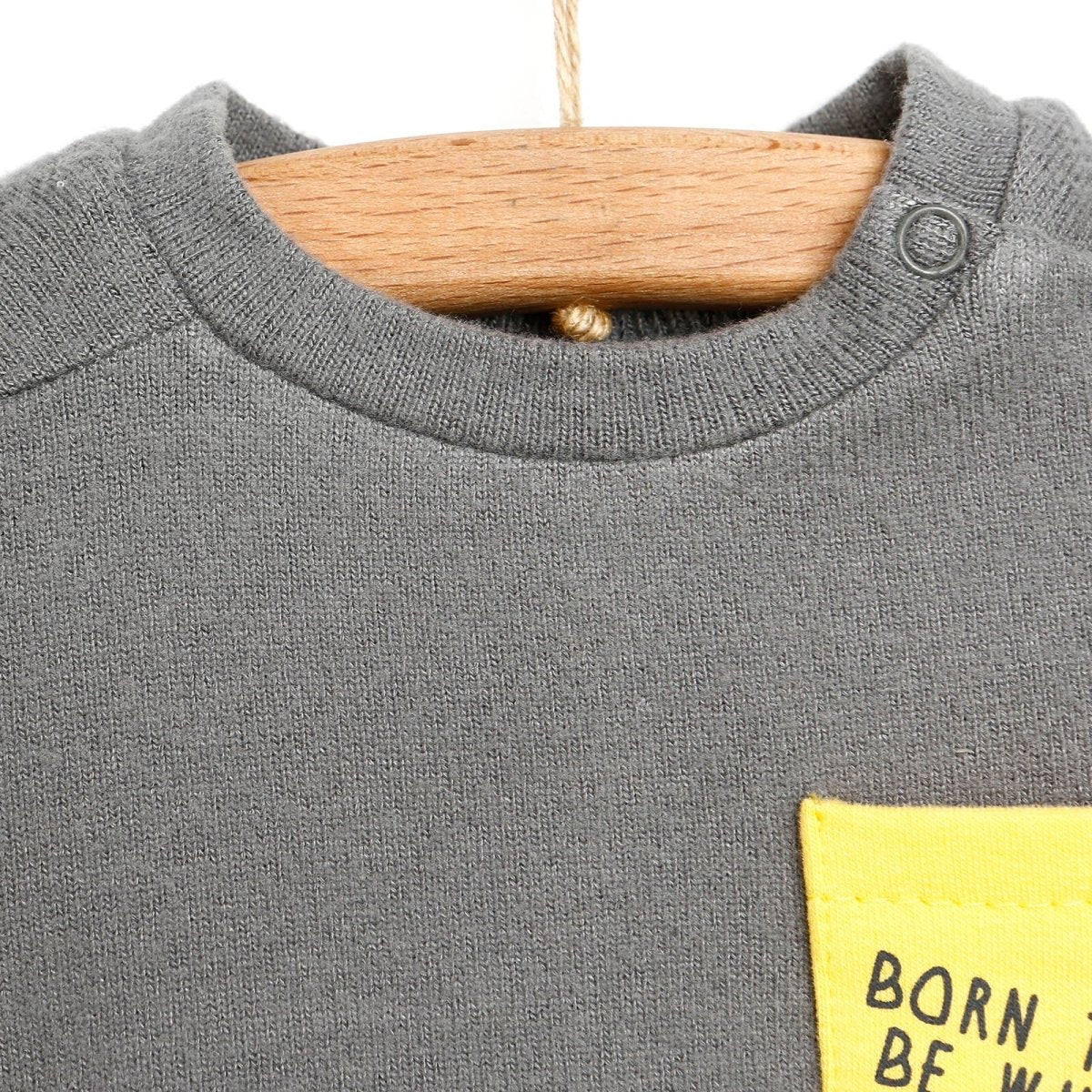For My Baby Newborn Wild Sweatshirt - Foot - Grey Melange - ebebek - Black Friday