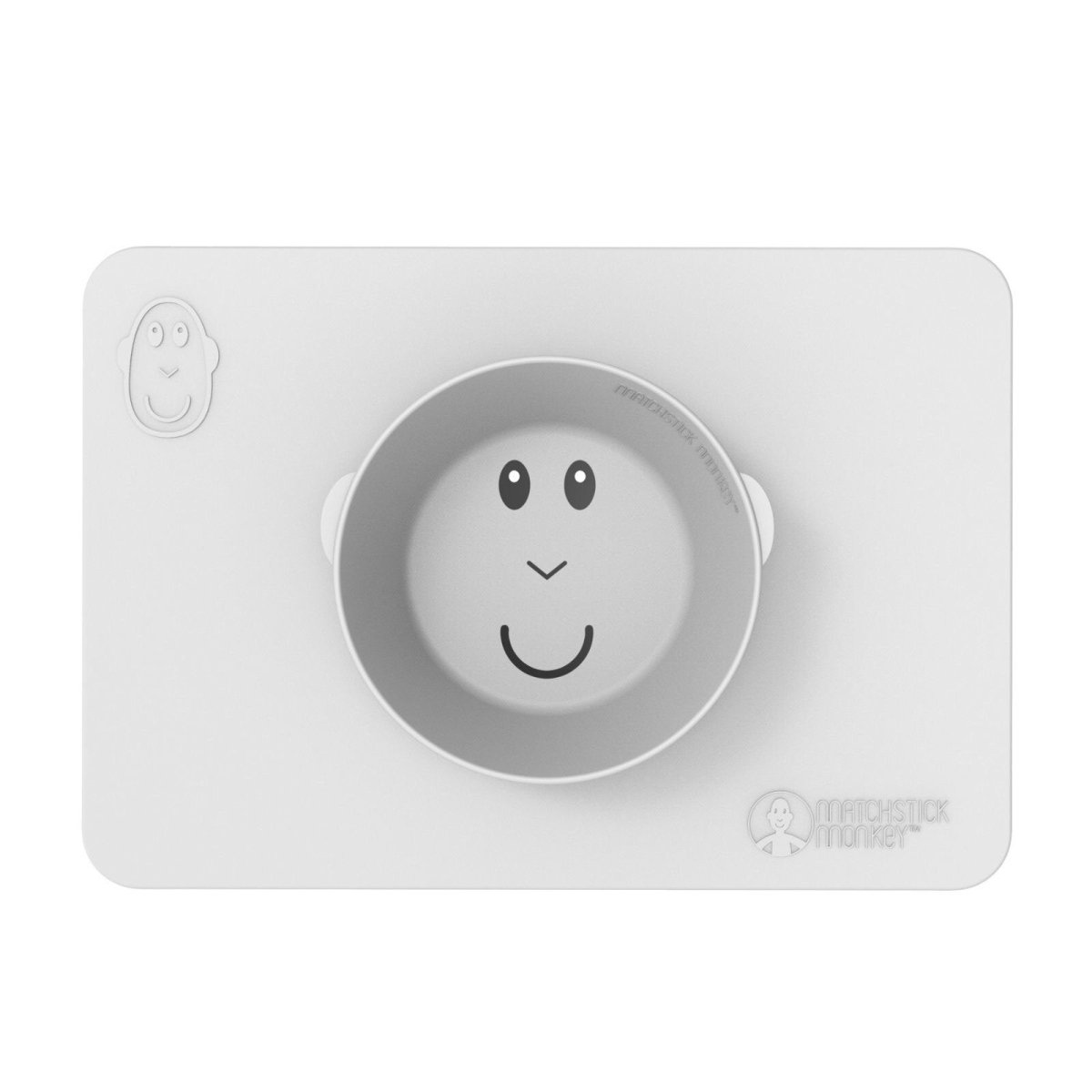 Matchstick Monkey Anti - Slip Bowl - Cool Grey - ebebek - Black Friday