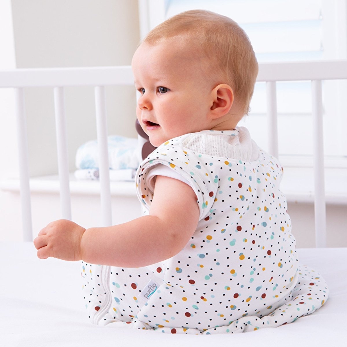 Purflo Swaddle To Sleep Bag 0 - 4m 2.5 Tog - Scandi Spot - ebebek - Black Friday