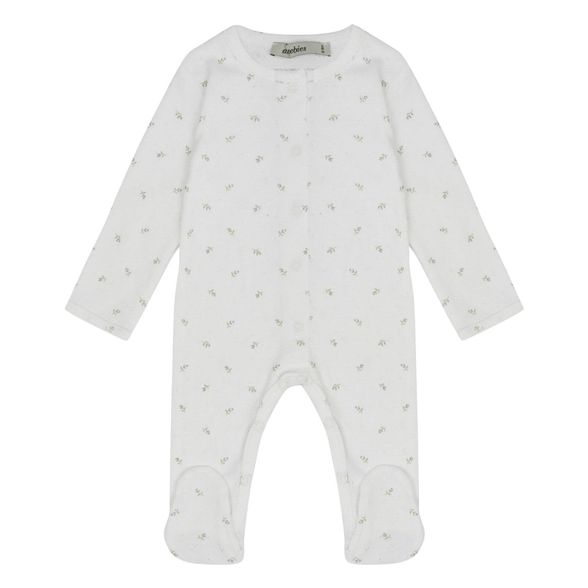 Antebies Petit Flowers Jacquard Footsie White - ebebek - Black Friday
