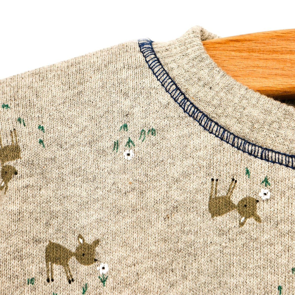 Antebies Newborn Deer Organic Sweatshirt - Grey - ebebek - Black Friday