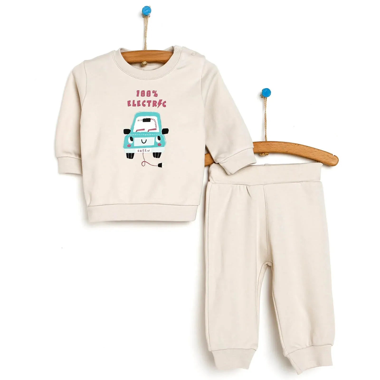 HelloBaby Basic Baby Boy Tracksuit - Beige - ebebek - Black Friday