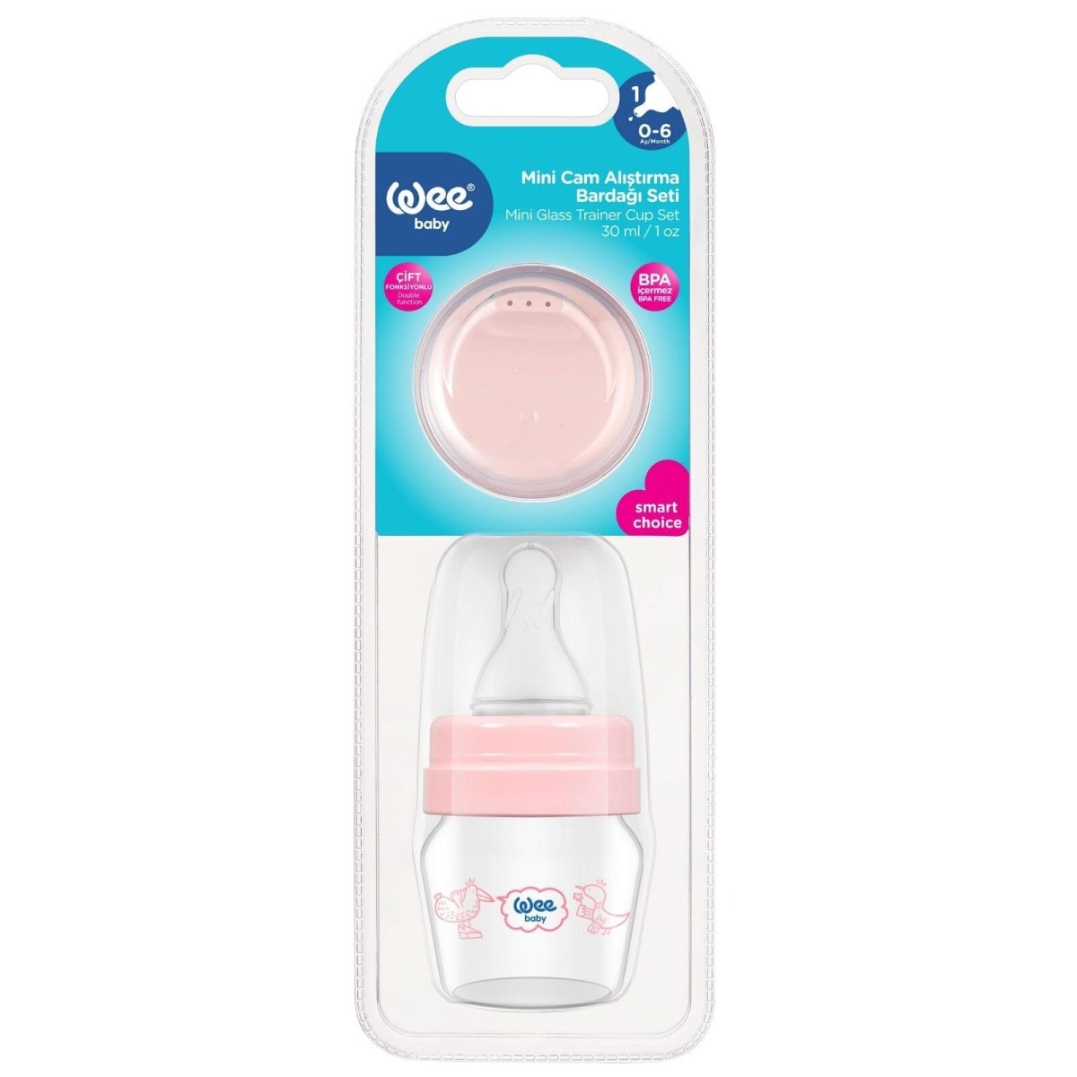 Wee Baby Mini Glass Training Cup Set 0 - 6 months 30ml Assorted - ebebek - Black Friday