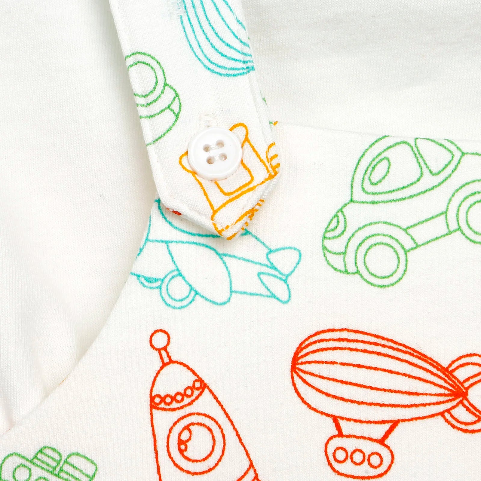 HelloBaby Basic Baby Boy Vehicle Pattern - White - ebebek - Black Friday
