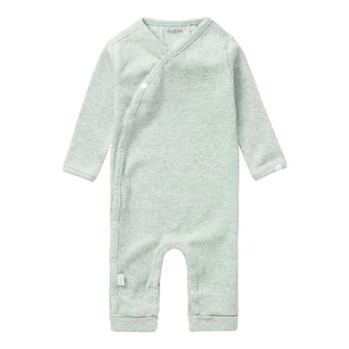Noppies U Playsuit LS Rib Nevis - Grey Mint Melange - ebebek - Black Friday