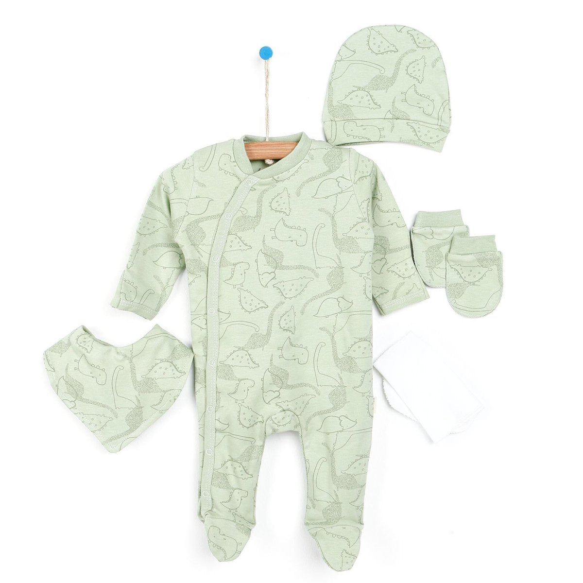 Bebbek Baby Boy 5 Pcs Newborn Gift Starter Set - Light Green - ebebek - Black Friday