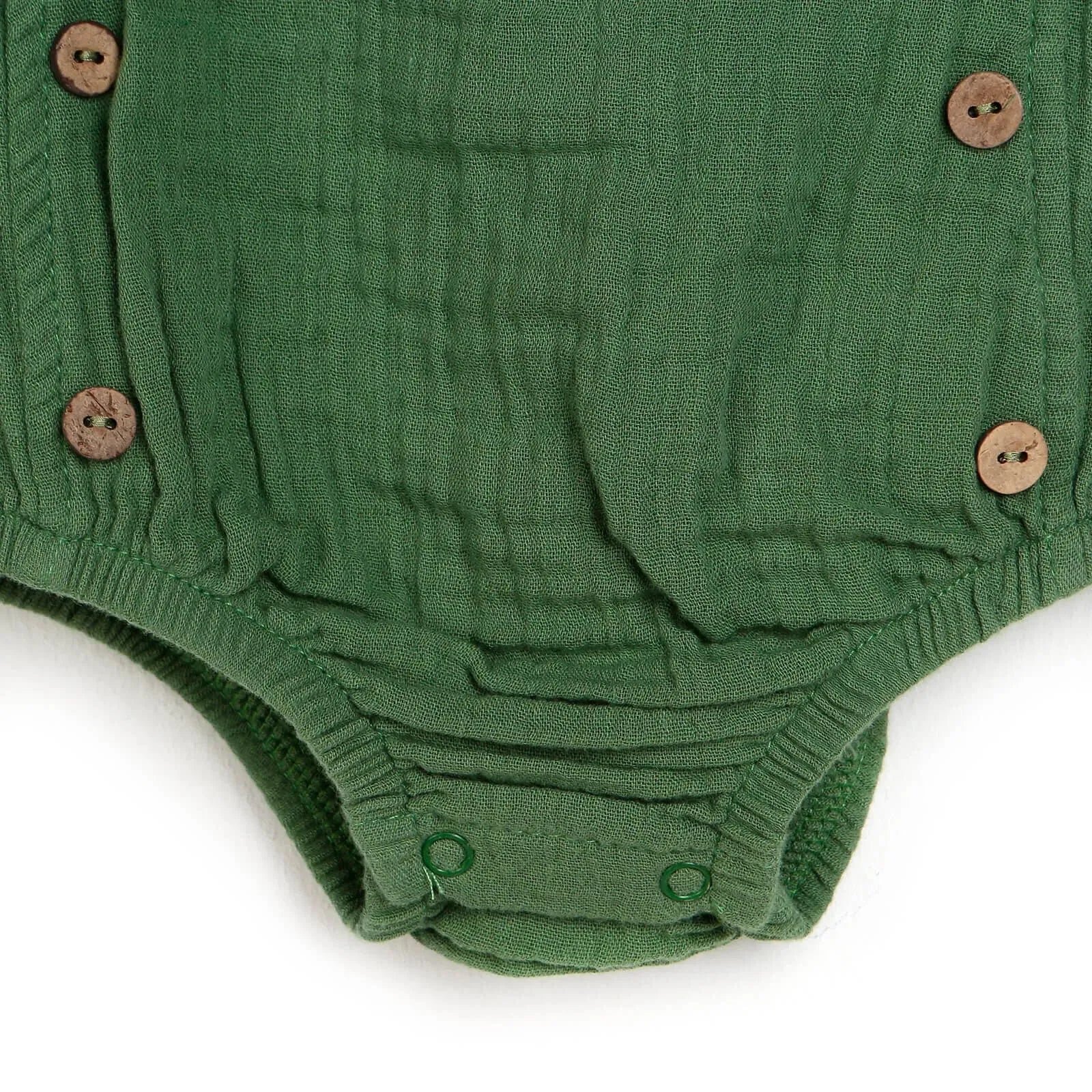 HelloBaby Newborn Muslin Romper - Green - ebebek - Black Friday