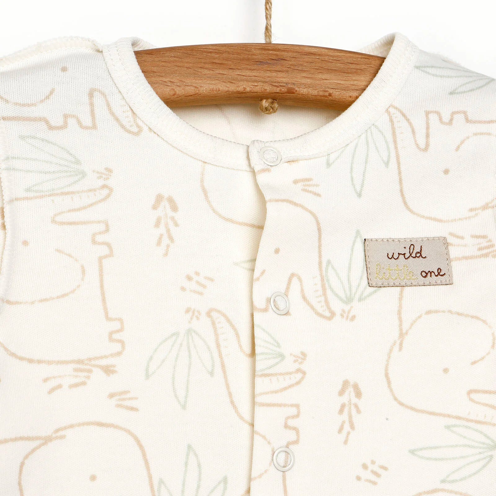 Bebetto Newborn Wrapover Top - Footed Bottom - Ecru - ebebek - Black Friday