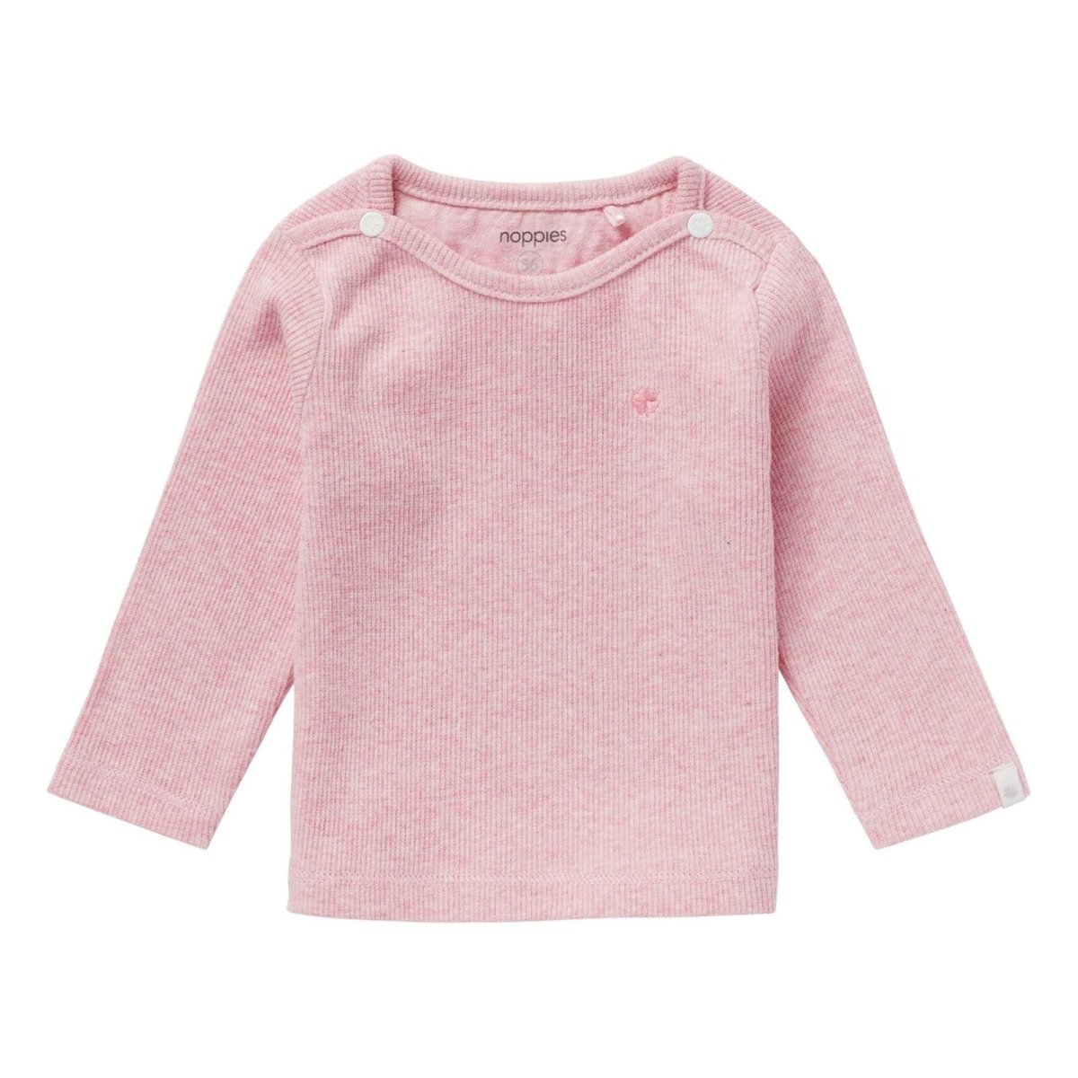 Noppies U Tee ls Rib Natal - Light Rose Melange - ebebek - Black Friday