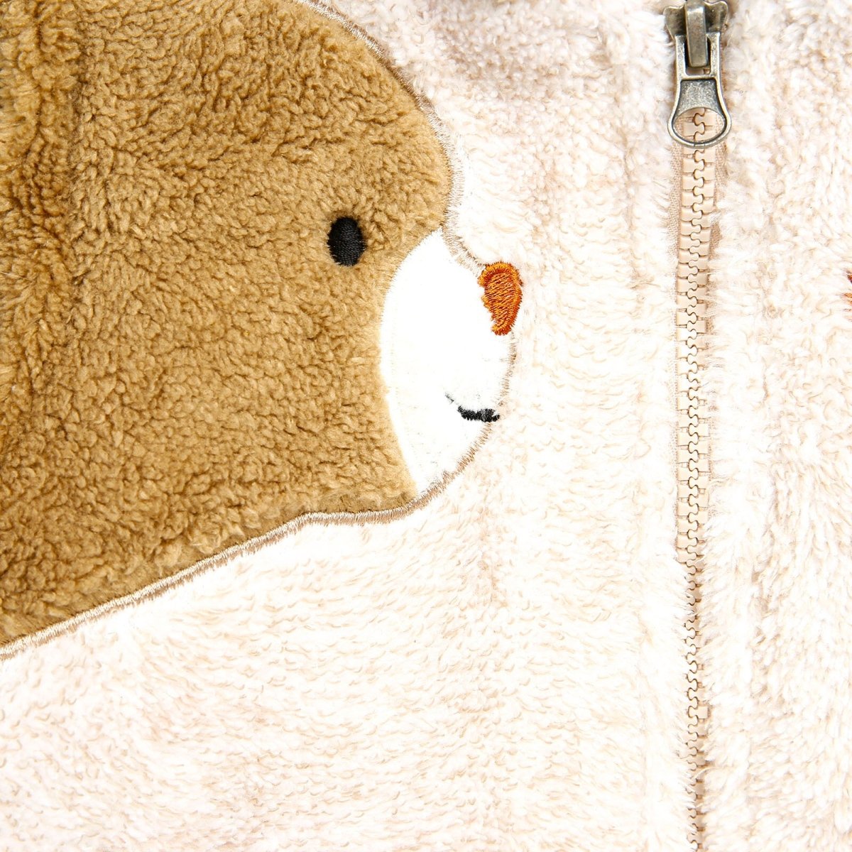 Midimod Newborn Cute Bears Welsoft Footed Jumpsuit - Beige - ebebek - Black Friday