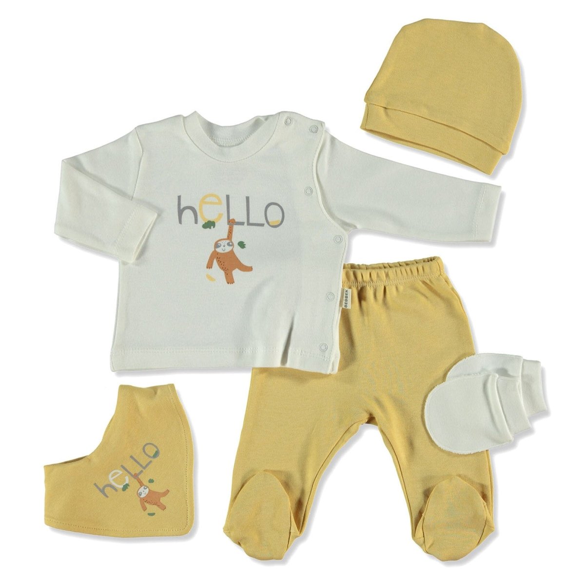Bebbek Baby Boy 5 Pcs Newborn Starter Set - Light Brown - ebebek - Black Friday