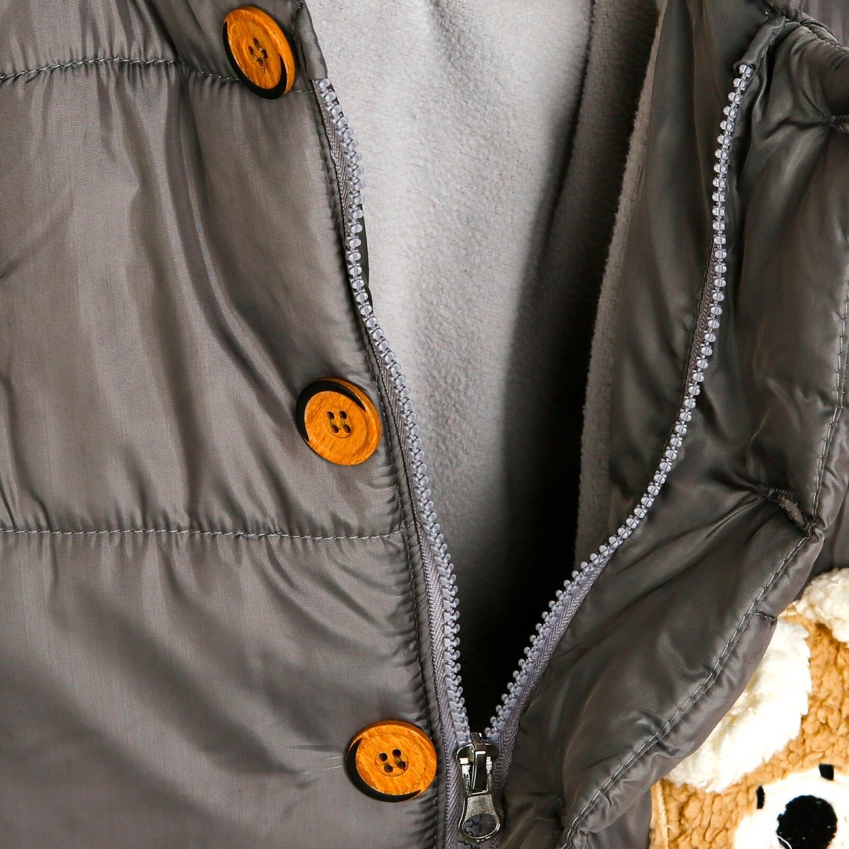 Midimod Baby Boy Coat with Toy Pocket - Dark Grey - ebebek - Black Friday