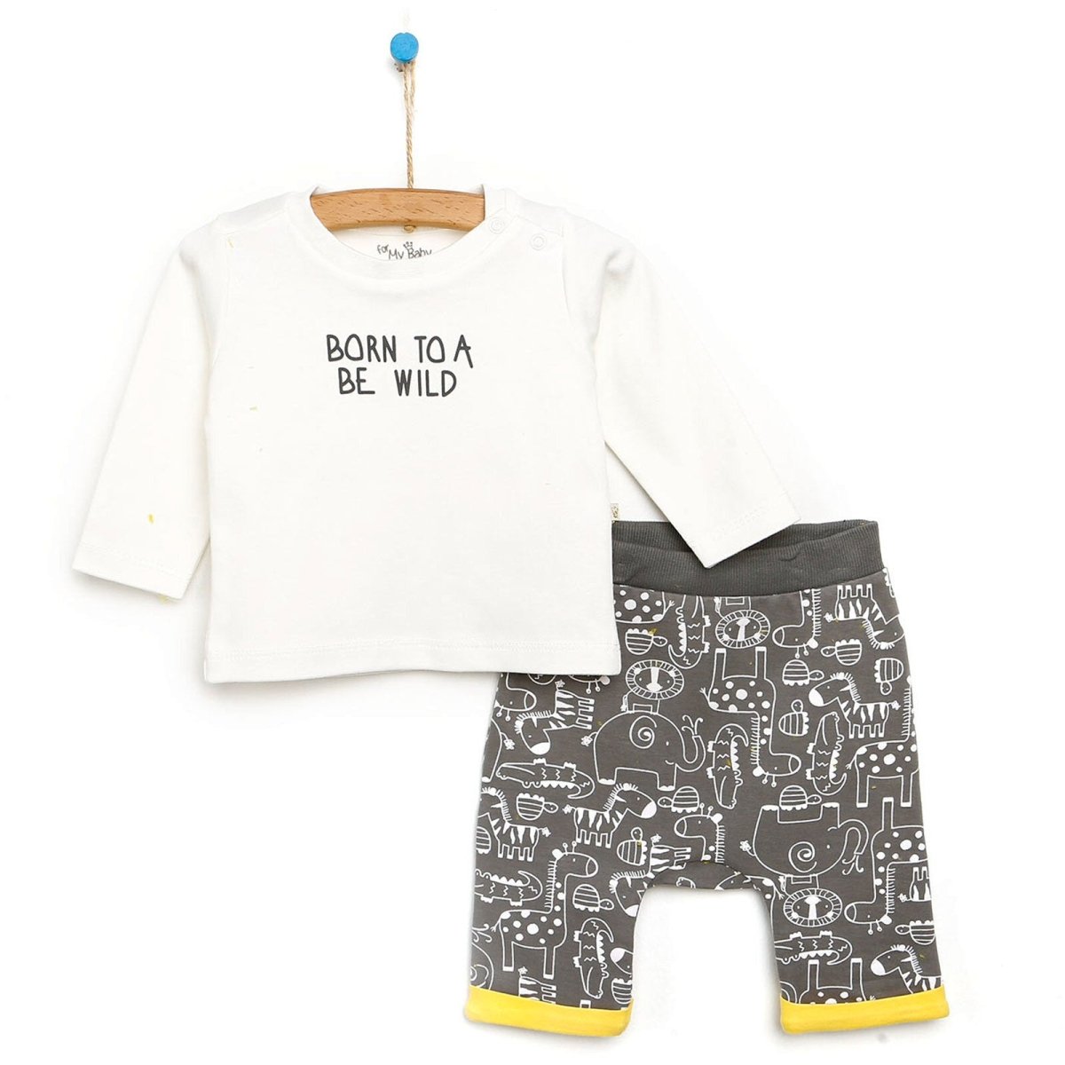 For My Baby Newborn Wild Sweatshirt - Vest - Dark Grey - ebebek - Black Friday