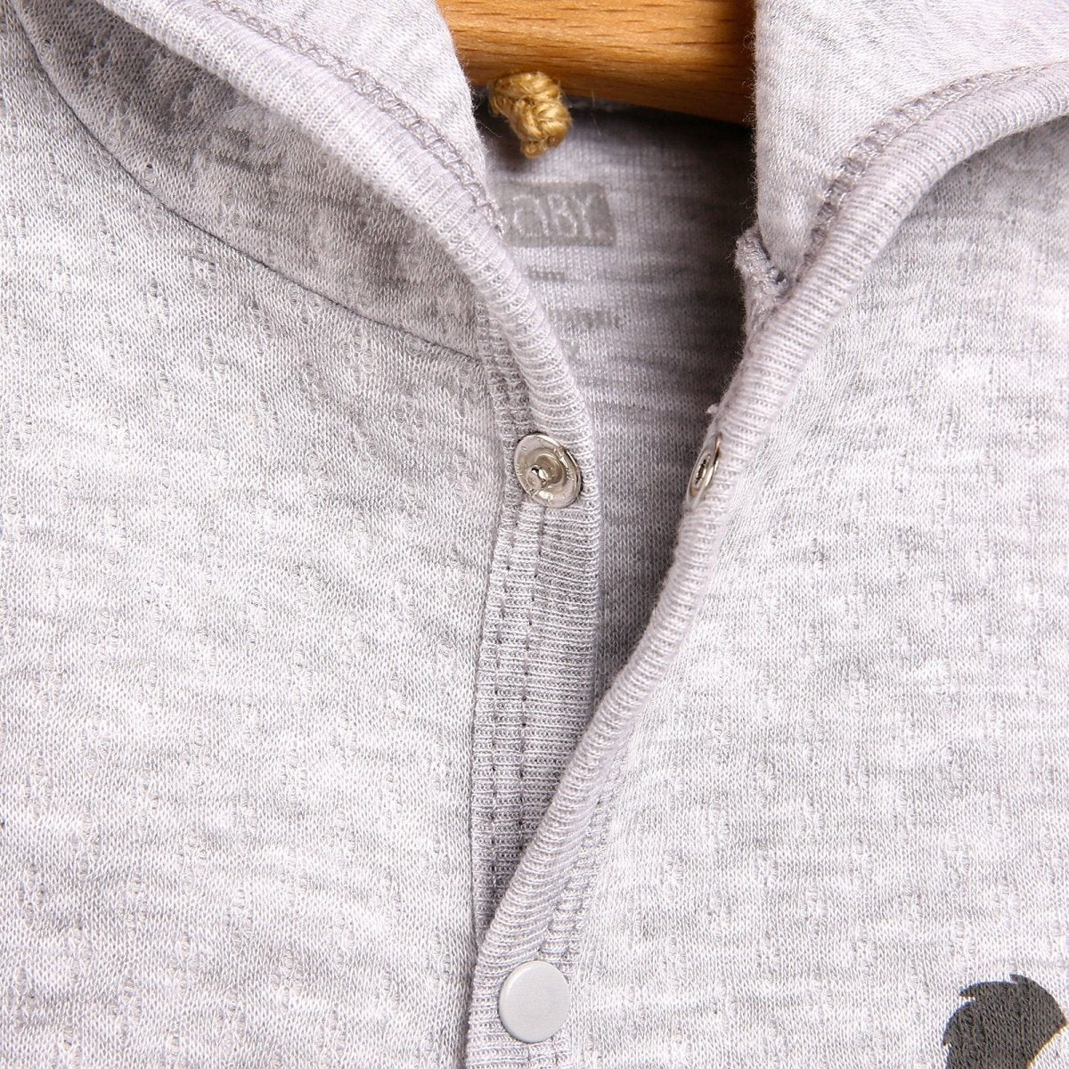 HelloBaby Basic Baby Boy Quilted Hooded - Grey Melange - ebebek - Black Friday