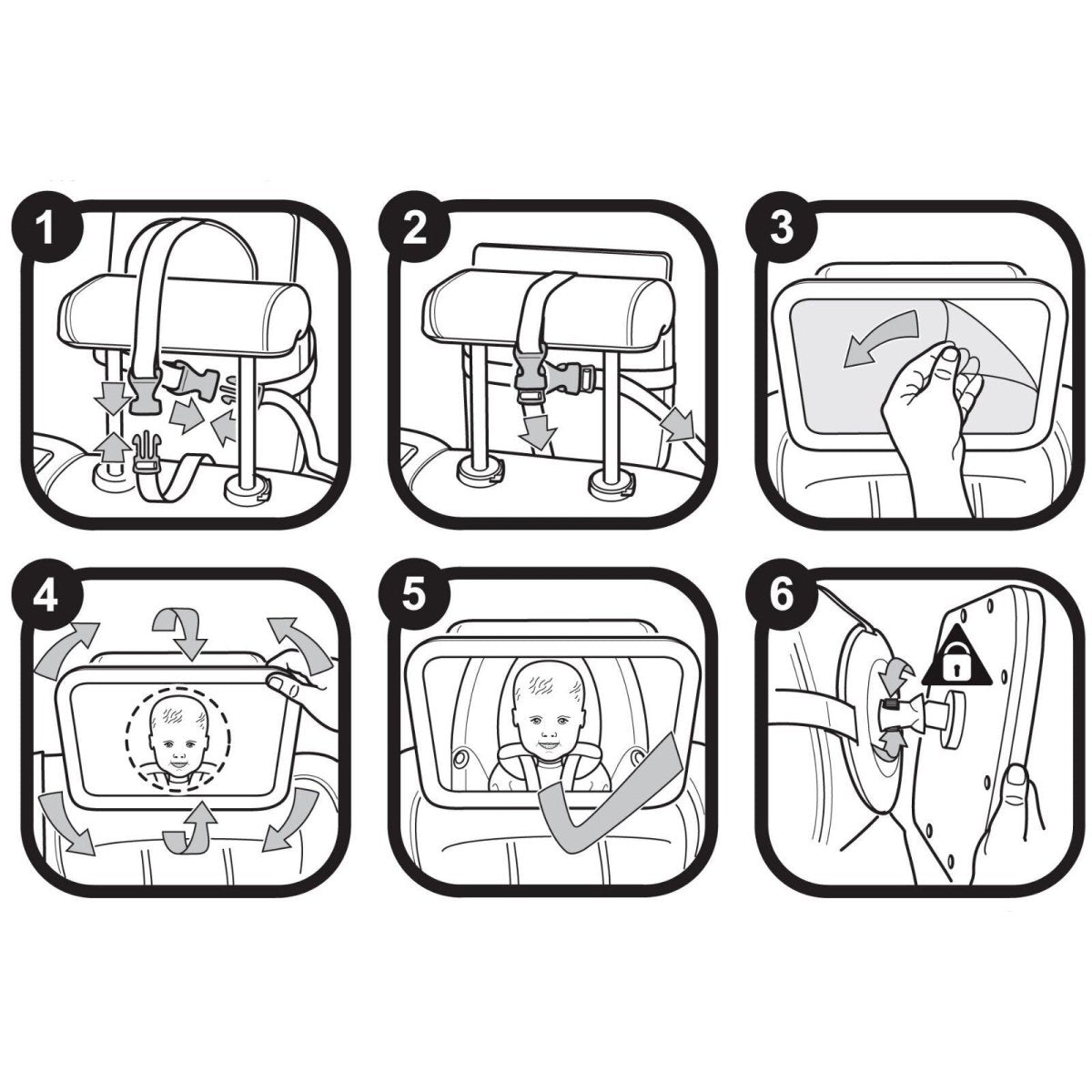 Clippasafe Clear View Car Mirror - ebebek - Black Friday