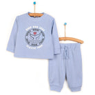 HelloBaby Basic Printed Baby Tracksuit - Blue - ebebek - Black Friday