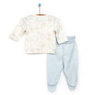 Bebetto Newborn Wrapover Top - Footed Bottom - Blue - ebebek - Black Friday