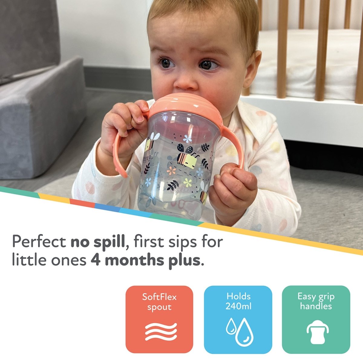 Nuby Grip N Sip Pack of 2 - Multicolour - ebebek - Black Friday