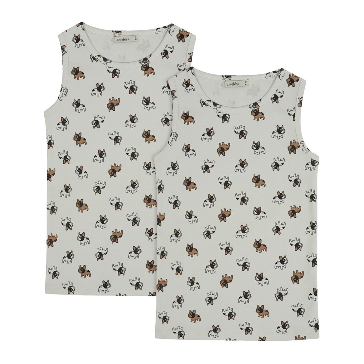 Antebies Best Friends Forever - Dogs Rib Camisole Set (Pack of 2) Grey - ebebek - Black Friday