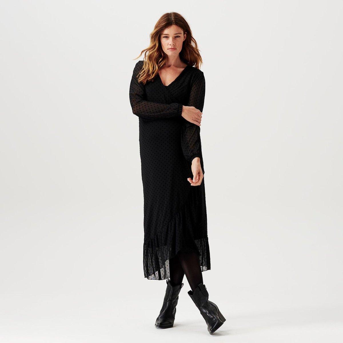 Noppies DreShort Sleeve Olathe Nursing Long Sleeve Allover Print - Black - ebebek - Black Friday