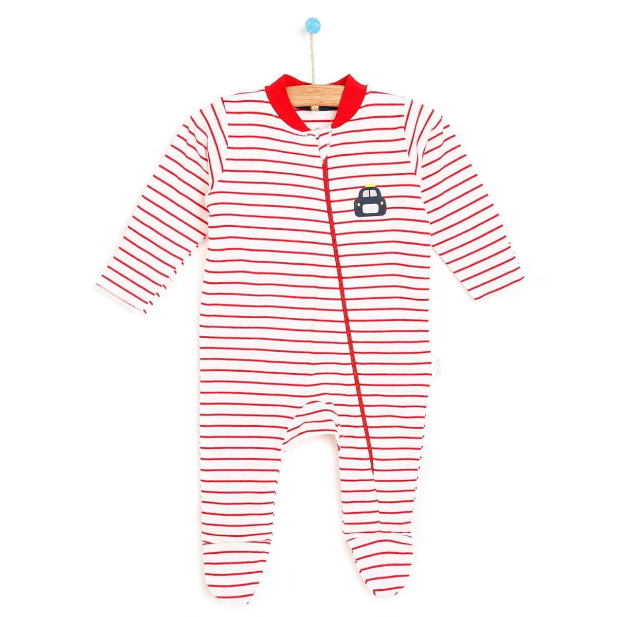 Bebetto Footed Jumpsuit - Red - ebebek - Black Friday