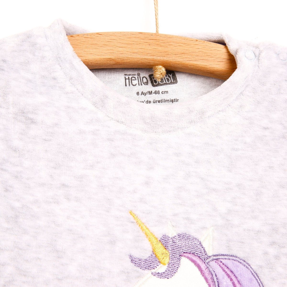 HelloBaby Basic Baby Girl Velvet Pyjamas - Purple - ebebek - Black Friday